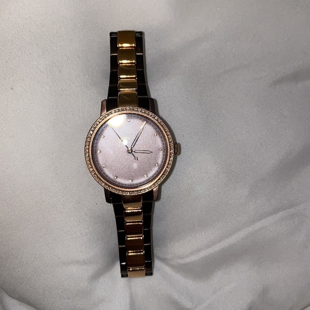 𝅺Women's Two-Tone Brown Stainless Steel Neely Three-Hand Watch - Picture 3 of 6